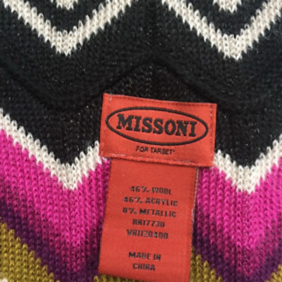 MISSONI Target Chevron INFINITY SCARF 🧣 PINK GREEN PURPLE - Picture 3 of 3